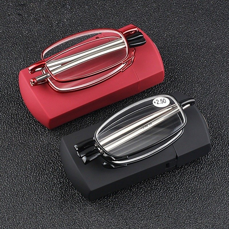 Faltbare Lesebrille mit Etui